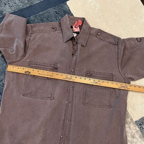 Cabela's Mens Shirt XL Men's Green Cotton Military Hunting Tan Short Sleeve - Picture 3 of 11